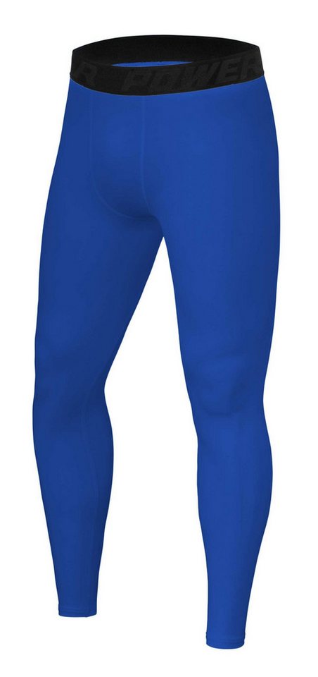 POWERLAYER Lauftights PowerLayer Herren Kompressionshose, Sporthose - Leuchtend Blau (1-tlg) von POWERLAYER