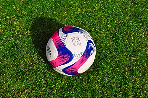 POWERSHOT Hochwertiger Fußball - Spiel- und Trainingsball - Größe und Farbe auswählbar ! (Rosa/Blau, G4-63 bis 66 cm) von POWERSHOT