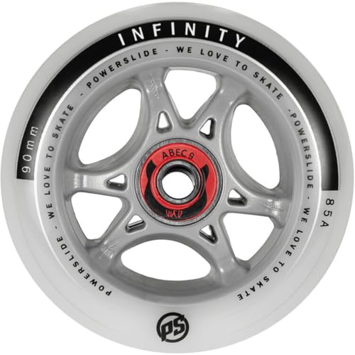 POWERSLIDE Infinity 90 RTR 4er Rollenset 2024 inkl. ABEC 9 + Spacer von POWERSLIDE