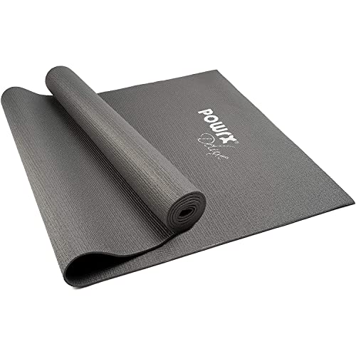 Yogamatte (Grau) ca. 173 cm x 61 cm x 0,4 cm, airtrack matte 2m von POWRX