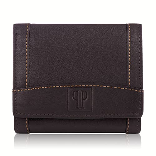HERREN GELDBEUTEL LEDER MIT RFID-SCHUTZ PAOLO PERUZZZI T-54-BR, Braun, Einheitsgröße von PP PAOLO PERUZZI collection