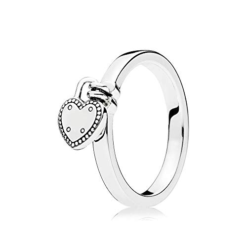 PRAK Damen 925 Sterling Silber Ringe,Einfache Art Und Weise Herz Karte Mit Anhänger Form Eleganter Stil Ring Für Damen Geburtstagsgeschenk Zubehör Von Drittanbietern, 8 (Durchmes von PRAK