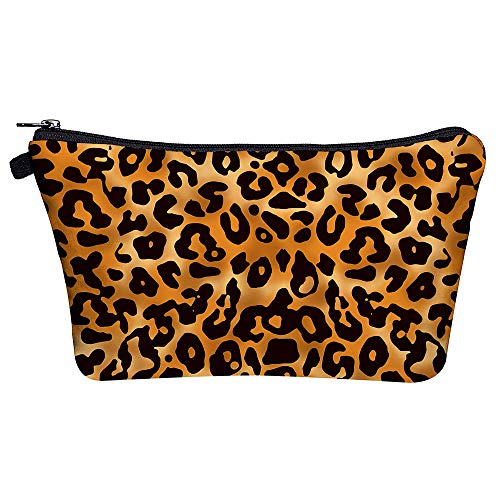 PREMYO Kosmetiktasche Klein für Handtasche - Schminktasche Damen Make Up Tasche - Federmappe Mädchen Etui Leopard von PREMYO