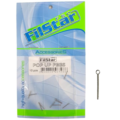 PRO FILSTAR Pop Up Pegs für Boilies 10 Stücke 10mm - Köder Schrauben Pop Up für Angelhaken - Karpfenangeln Schraube - Fischköder Schrauben - Angeln Karpfen Futter Zubehör - Pop Up Karpfenhaken Boilie von PRO Filstar