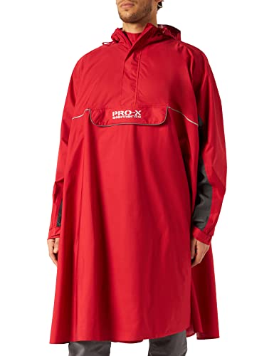 PRO-X elements BERN Rad-Poncho mit Ärmeln I Regenponcho mit Schirmkapuze, reflektierenden Paspeln & verschweißten Nähten I Damen & Herren Regencape von PRO-X elements