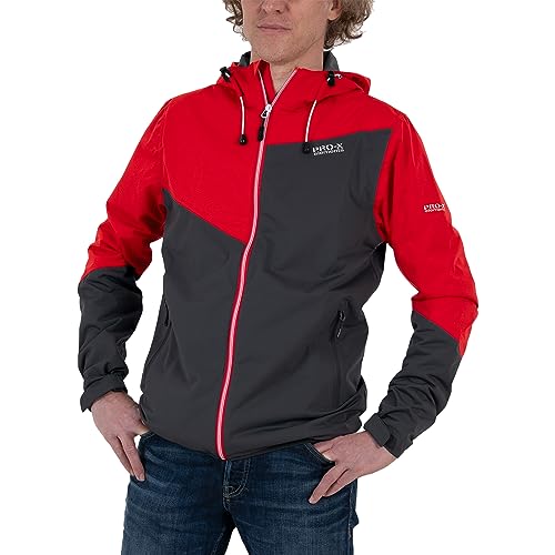 PRO-X elements Herren Jacke Liam, Anthrazit-Rot, XL, 7660 von PRO-X elements