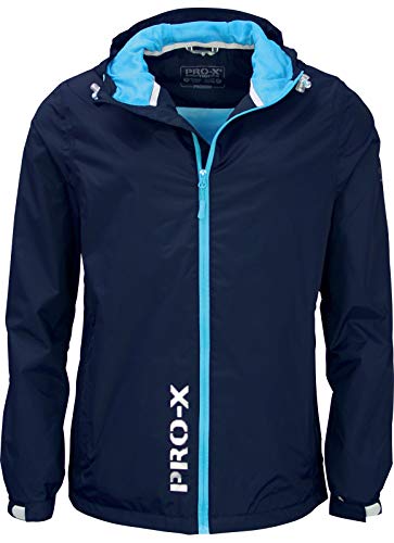 PRO-X elements Kinder Regenjacke FLASHY I Atmungsaktive Windbreaker mit Handytasche, Packsack & Kapuze I Wasserdichte Kinderjacke für Jungen & Mädchen von PRO-X elements