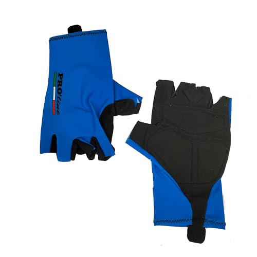 Professionelle blaue Handschuhe mit Handfläche, widerstandsfähig, Anti-Kalk, Radfahren, Fitnessstudio, Laufen, MTB Spinning Small von PRO' line