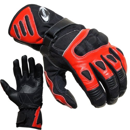 PROANTI Motorradhandschuhe Summer Motorrad Handschuhe Rot (L) von PROANTI