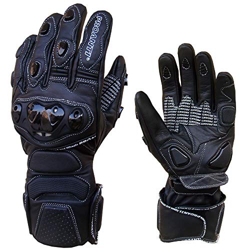 PROANTI Motorradhandschuhe Profi Racing Motorrad Leder Handschuhe - Größe M von PROANTI