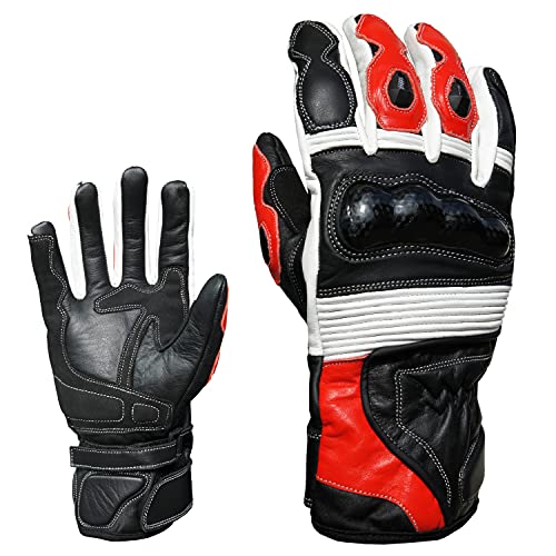 PROANTI Motorradhandschuhe Racing Leder Motorrad Handschuhe - Größe XL von PROANTI