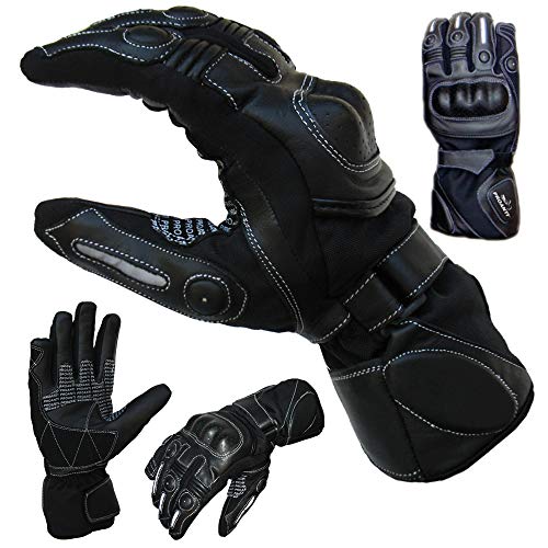 PROANTI Sommer Regen Motorradhandschuhe mit Visierwischer Motorrad Handschuhe (XL) von PROANTI