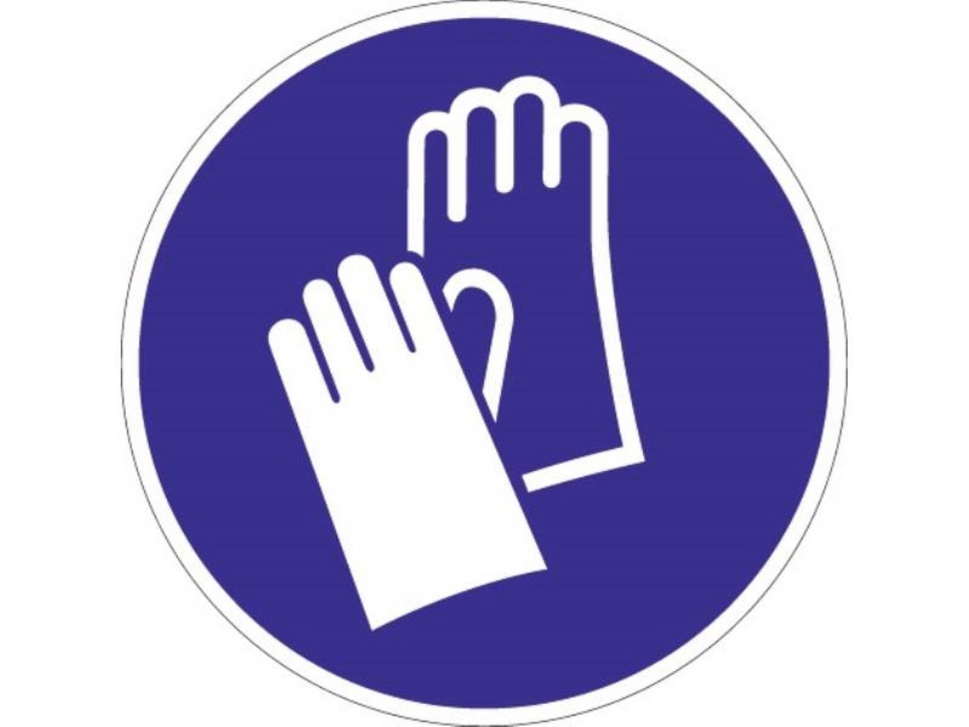 PROMAT Handschutz Schild Handschutz benutzen D.200mm Ku. blau/weiß ASR A1.3 DIN EN ISO von PROMAT