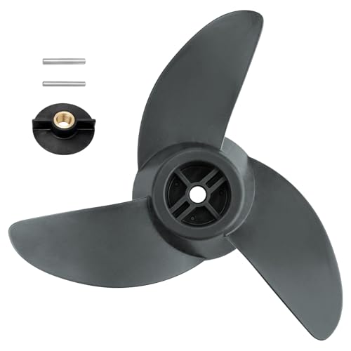 MGA089B Dreiblatt-Trolling-Motor-Propeller Ersatz für Motorguide Machete III schwarz 3-Blatt-Prop, 8,9 cm Nabe kleiner Bootsmotor, Flachwassermotor Propeller von PROSOCOOL