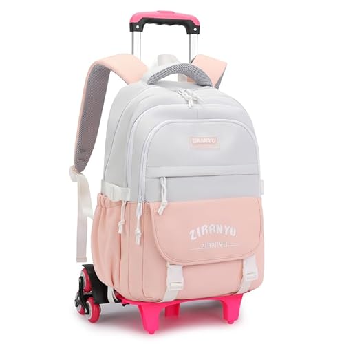 PROTAURI Kinder Schultasche für Mädchen Jungen Teenager Trolley Rucksack Grundschulbuchtasche Handgepäck mit 6 Rädern von PROTAURI