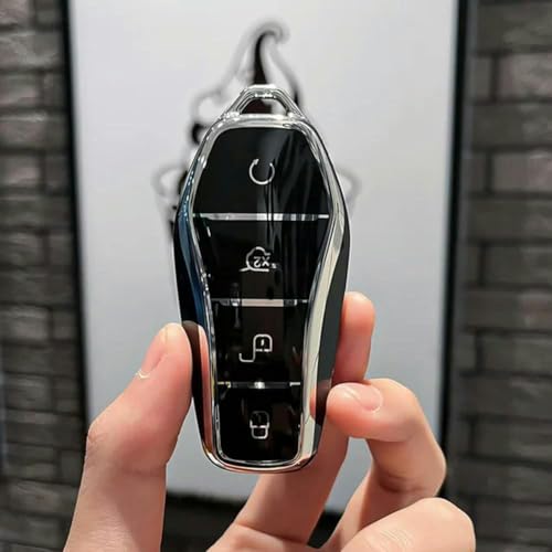 PTATT TPU Shell Fob Halter Für BYD Tang EV600 Han EV Yuan Plus ATTO 3 Song Plus Pro MAX DMI MAX Qin Auto Schlüssel Fall Abdeckung Schlüsselanhänger Abdeckung Dekoration Schutz zubehör von PTATT