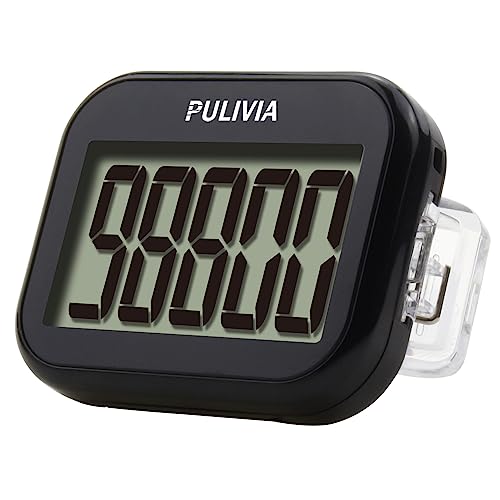 PULIVIA Simple 3D Pedometer for Walking, Track Steps Portable Sports Pedometer with Clip and Lanyard, Pedometer Pedometer for Older Children Men Women von PULIVIA