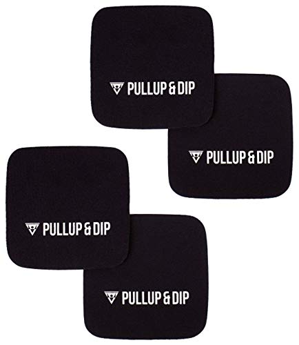 PULLUP & DIP Griffpads Griffpolster [4er Set] für Klimmzüge, Fitness, Bodybuilding & Krafttraining, 2 Paar Neopren Grip Pads, Trainings Pads als Alternative zu Trainingshandschuhen für maximalen Griff von PULLUP & DIP