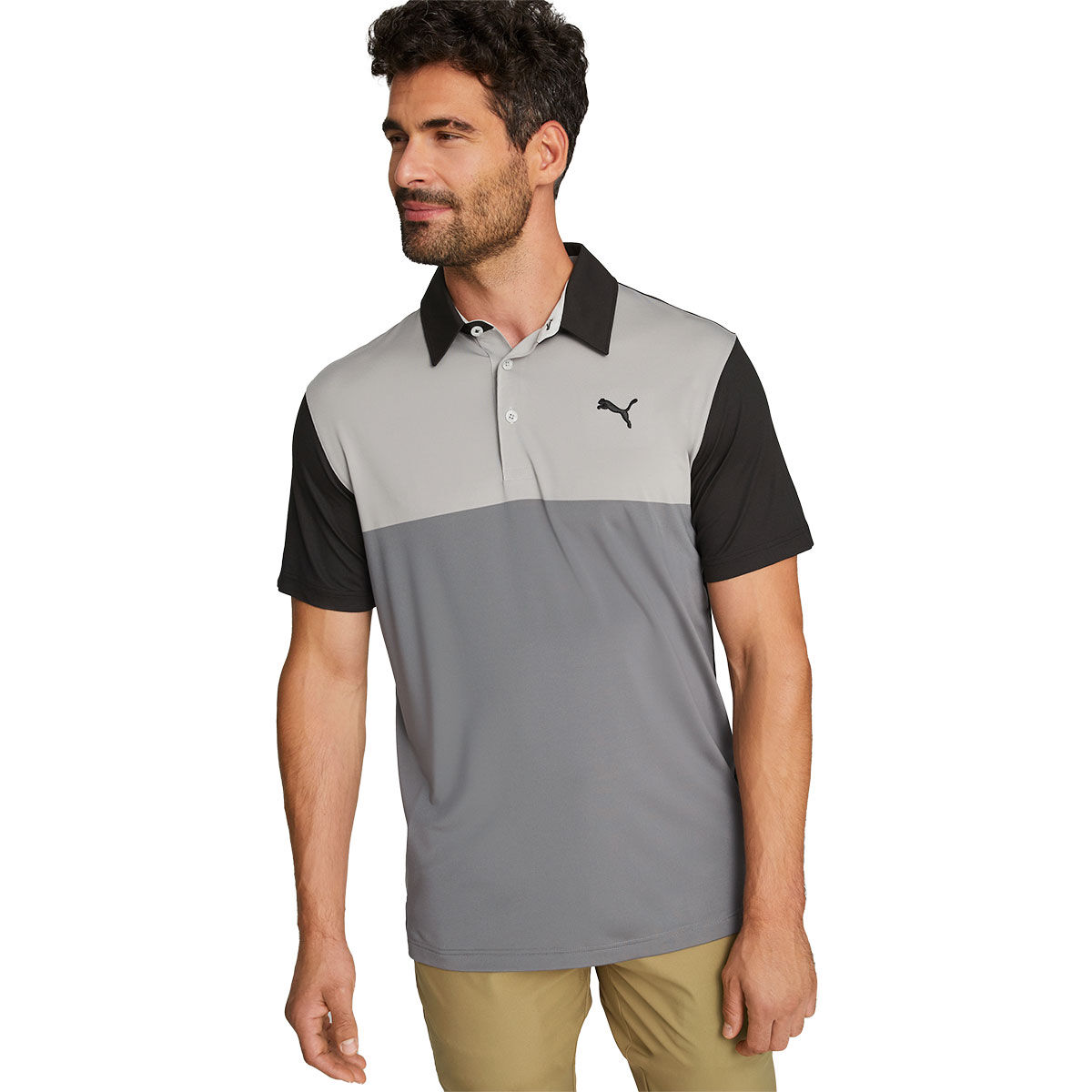 PUMA Men's CLOUDSPUN Colourblock Golf Polo Shirt, Mens, Black/quiet shade, Small | American Golf von PUMA Golf