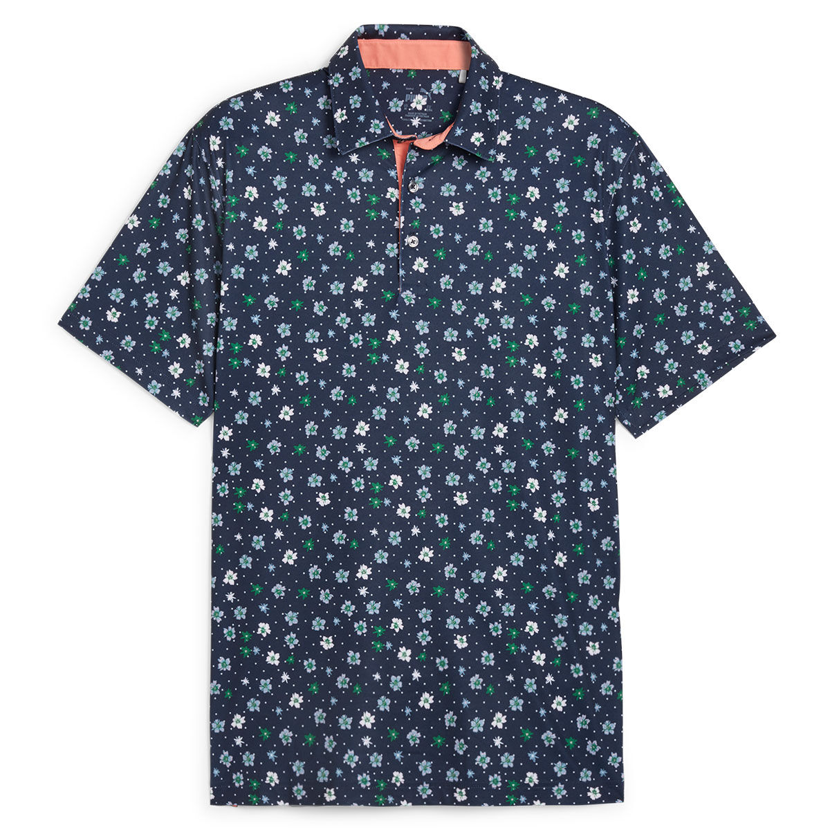 PUMA Men's CLOUDSPUN Floral Golf Polo Shirt, Mens, Deep navy/vine, Large | American Golf von PUMA Golf