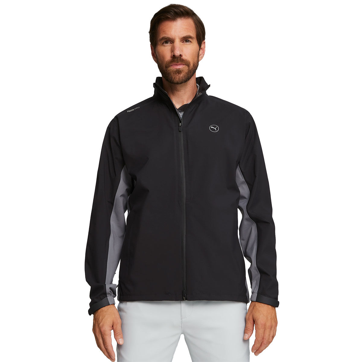 PUMA Men's DRYLBL Rain Waterproof Golf Jacket, Mens, Black/slate sky, Small | American Golf von PUMA Golf