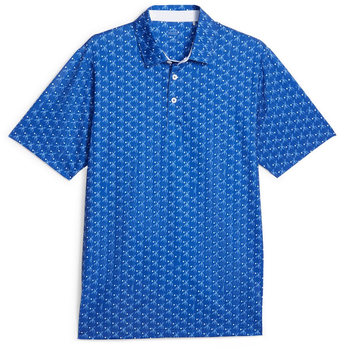 PUMA Men's MATTR Palms Golf Polo Shirt, Mens, Blue/white, Small | American Golf von PUMA Golf
