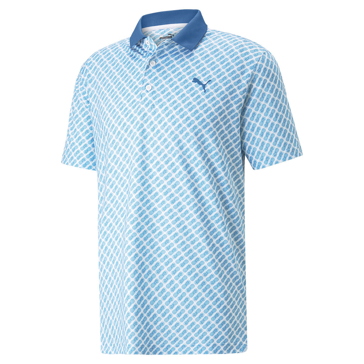 PUMA Men's MATTR Pineapples Golf Polo Shirt, Mens, Lake blue, Small | American Golf von PUMA Golf