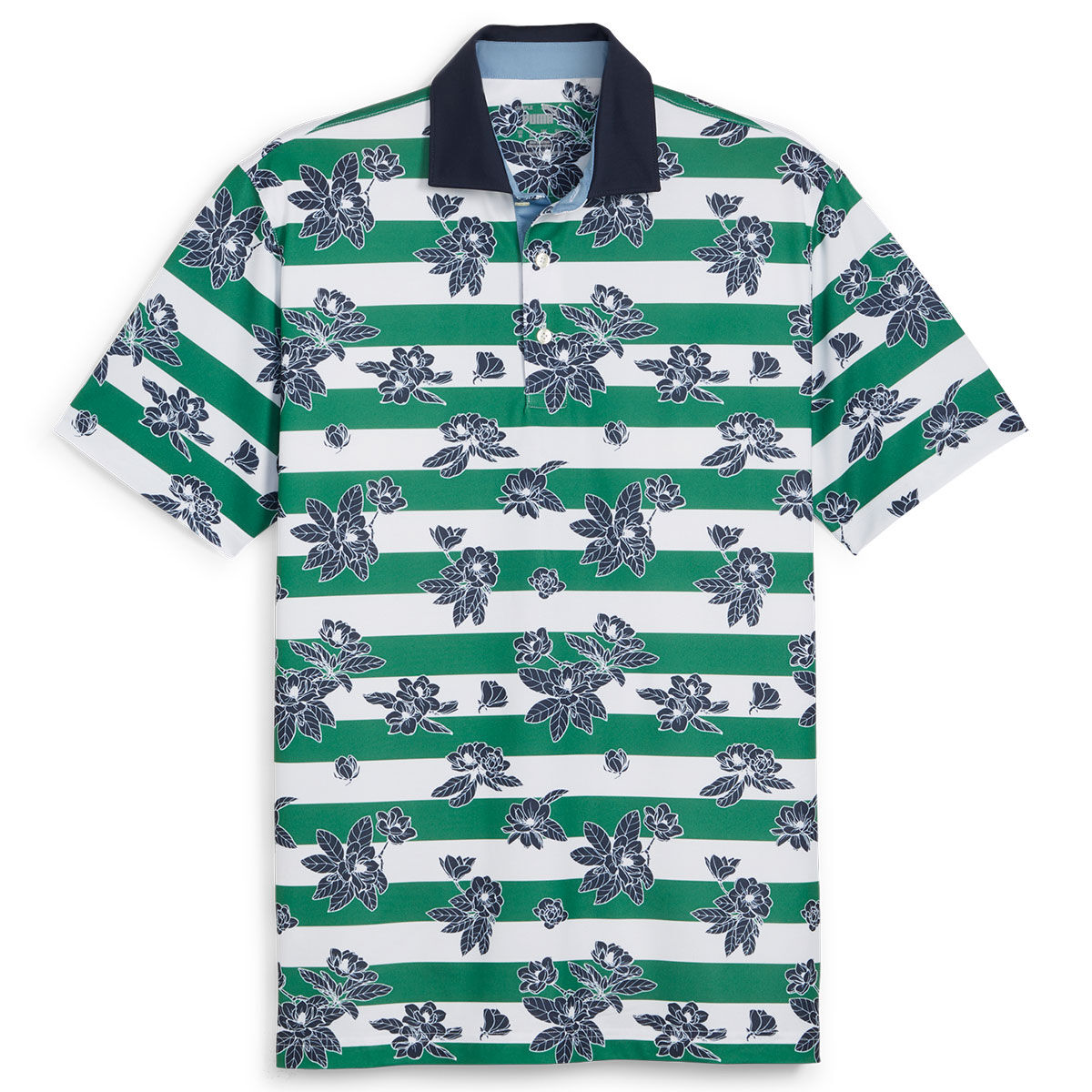 PUMA Men's Pique Garden Golf Polo Shirt, Mens, Vine/deep navy, Large | American Golf von PUMA Golf