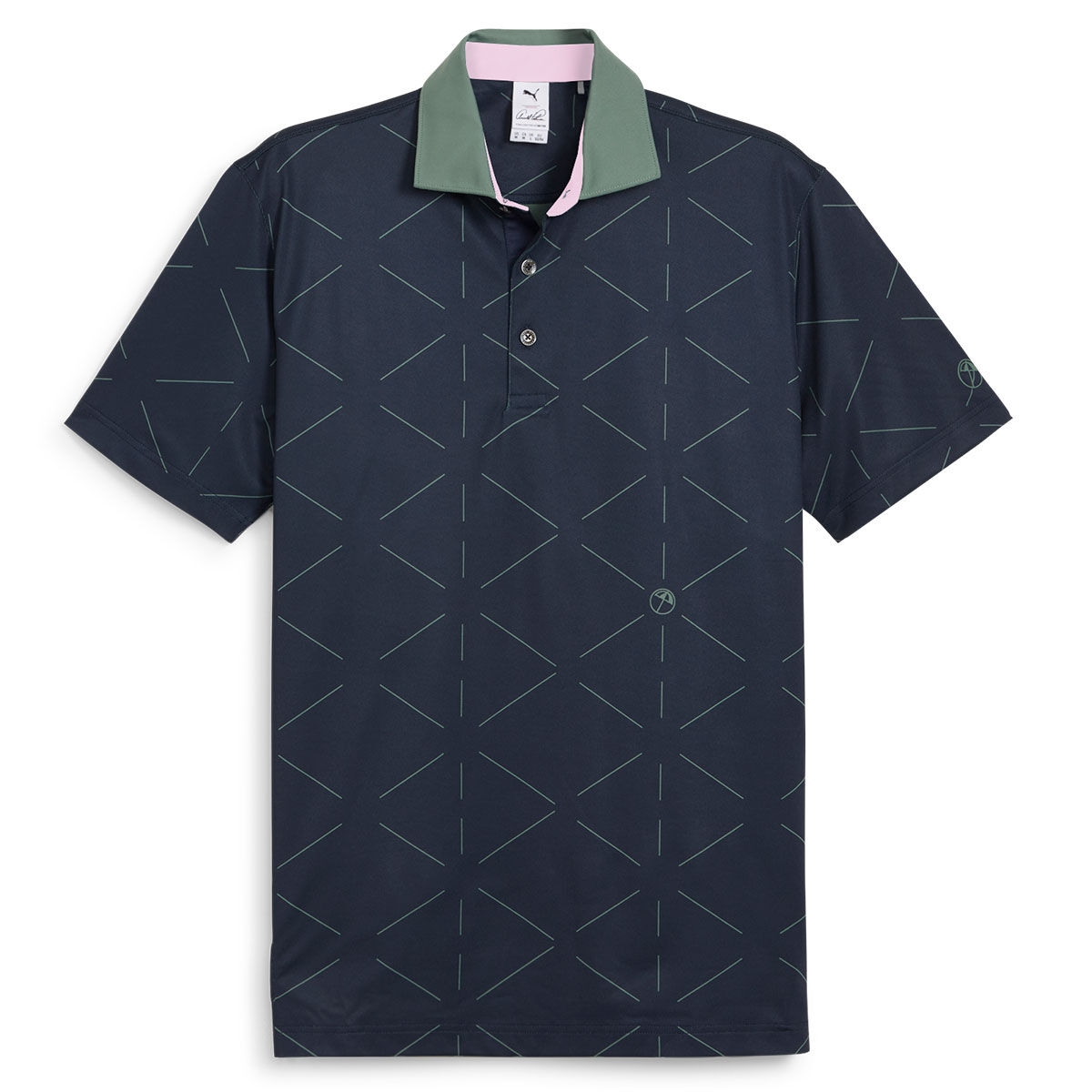 PUMA Men's X Arnold Palmer Geo Golf Polo Shirt, Mens, Deep navy/eucalyptus, Large | American Golf von PUMA Golf