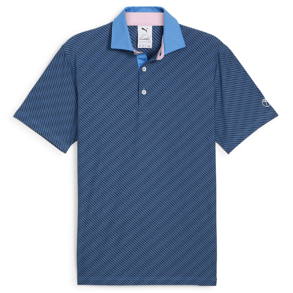 PUMA Men's X Arnold Palmer Jacquard Stripe Golf Polo Shirt, Mens, Blue skies, Large | American Golf von PUMA Golf