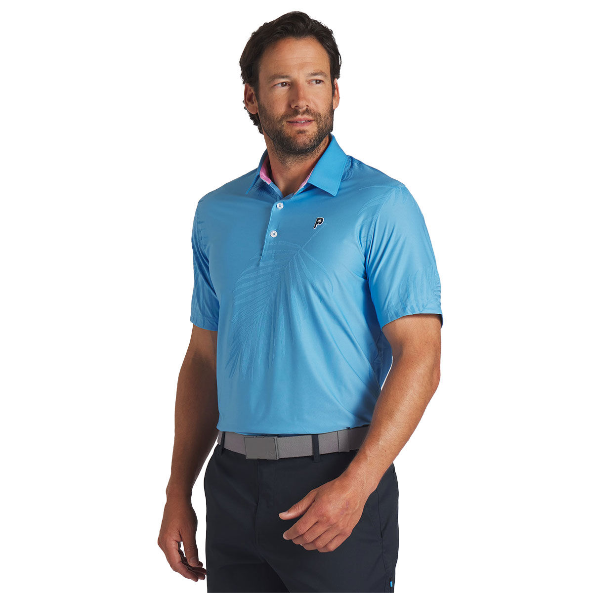 PUMA Men's X Palm Tree Crew Jacquard Golf Polo Shirt, Mens, Regal blue, Large | American Golf von PUMA Golf