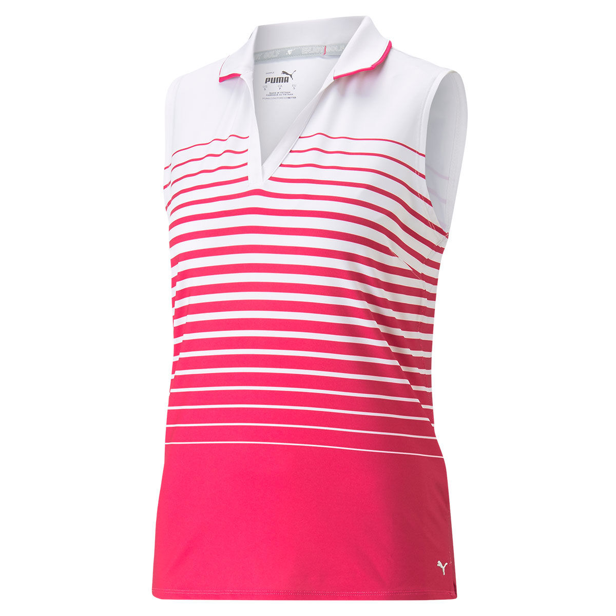 PUMA Womens MATTR Stripe Sleeveless Golf Polo Shirt, Female, Orchid shadow, Xl | American Golf von PUMA Golf