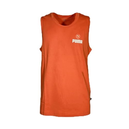 PUMA Ärmelloses T-Shirt für Herren, Tanktops, Orange, M von PUMA