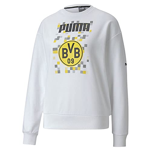 PUMA Borussia Dortmund ftblCore Graphic Sweatshirt Damen weiß Gr M von PUMA