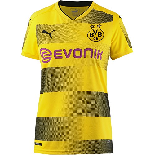 PUMA Damen BVB WMS Home Replica with Sponsor Logo Shirt, gelb, XS von PUMA