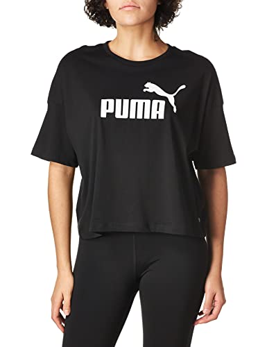 PUMA Damen Crop Top ESS Cropped Logo Tee, Puma Black, M, 586866 von PUMA