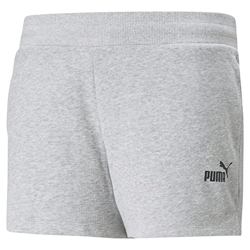 PUMA Damen ESS Sweat Shorts Tr Plus, 10,2 cm Strick, Grau-Light Gray Heather, XL von PUMA