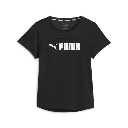 PUMA Damen Puma Fit Logo Ultrabreathe Tee T Shirt, Puma Black-puma Weiß, XS EU von PUMA
