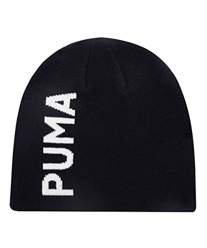 PUMA Unisex Classic Cuffless Beanie Hat, Marineblau/Weiß, Einheitsgröße EU von PUMA