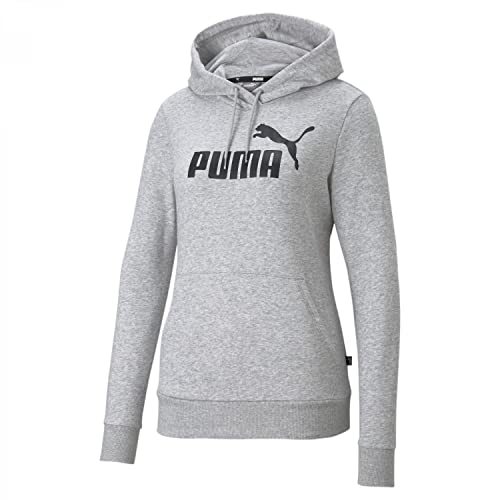 PUMA Damen logo hættetrøje t-shirt Sweatshirt, Light Gray Heather, XL EU von PUMA