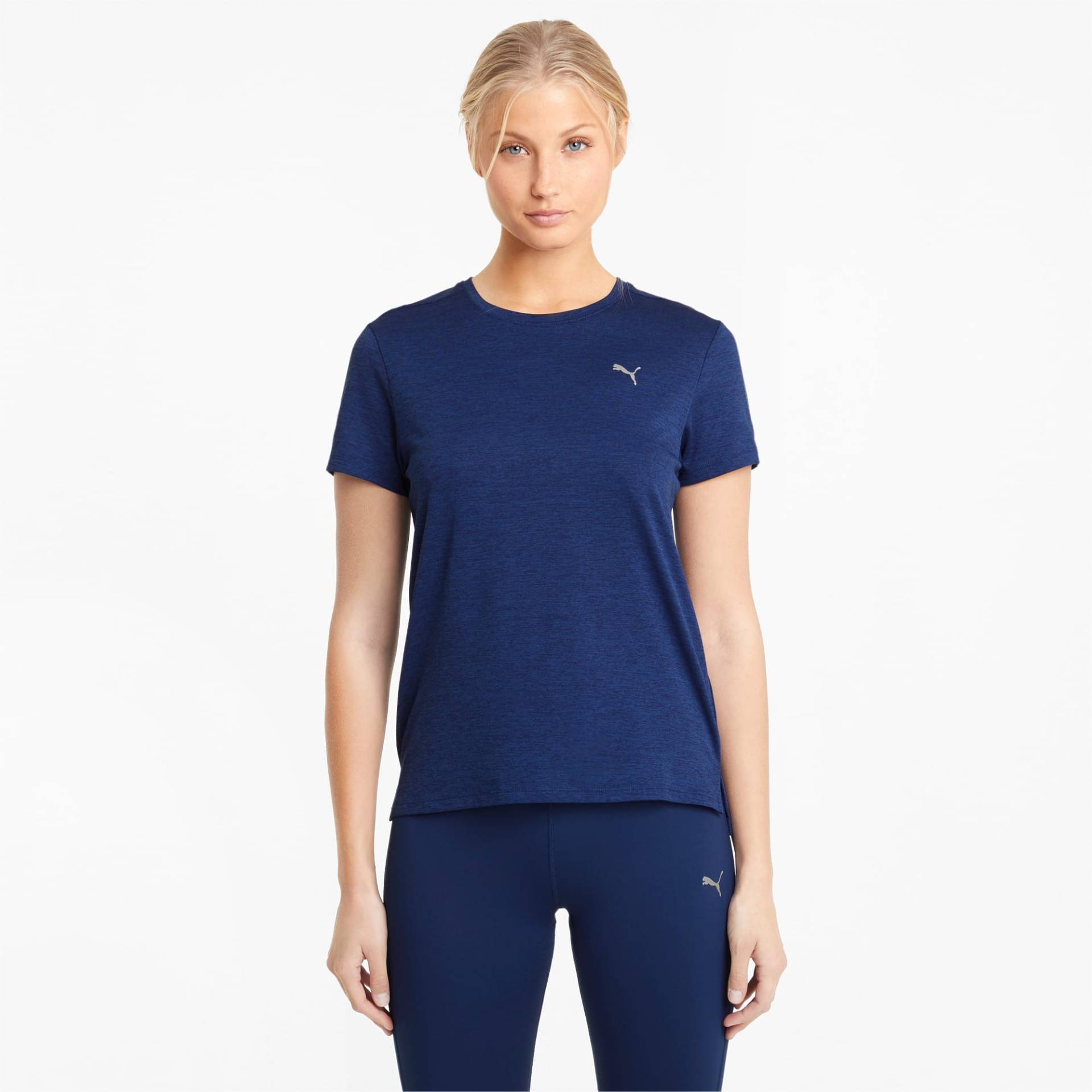 PUMA Favourite Heather Damen Lauf-T-Shirt | Mit Heide | Blau | Größe: S von PUMA