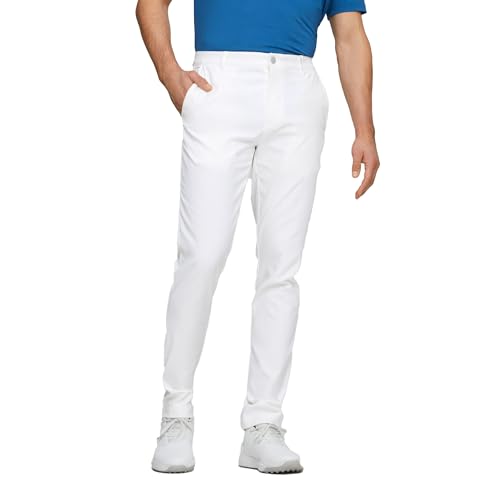 PUMA GOLF Herren Taillierte Hose für Händler Golfhose, Weiß leuchtet, 33W / 32L von PUMA