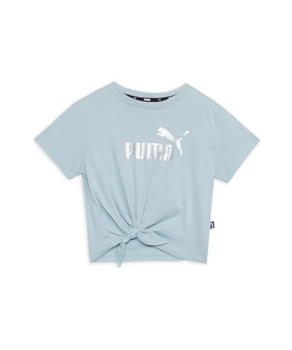 PUMA Mädchen ESS+ Logo Knotted Tee G T-Shirt, Türkis Surf, 176 EU von PUMA
