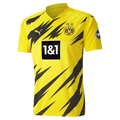 Puma Damen BVB Home Trikot Replica Womens 20/21 T-Shirt, Cyber Yellow Black, XXL von PUMA