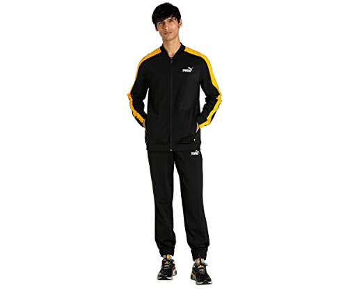 PUMA Herren Baseball-Trikot-Anzug Trainingsanzug, Black-Tangerine, M von PUMA