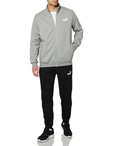 PUMA Clean Sweat Suit FL Herren-Trainingsanzug, Medium Grey Heather, S von PUMA