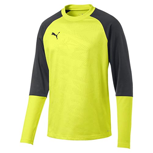 PUMA Herren Cup Training Sweat Core Pullover, Fizzy Yellow-Asphalt, XL von PUMA