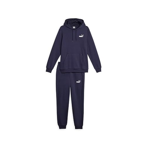 PUMA Herren Feel Good Hooded Sweat Suit FL Cl Trainingsanzug, Marineblau, S von PUMA