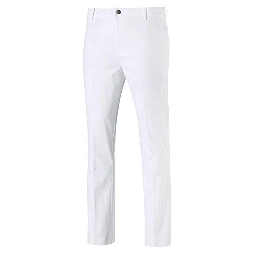 PUMA Herren Golf 2019 Taillierte Jackpot Hose, Herren, Hosen, 2019 Tailored Jackpot Pant, Bright White, 40W x 34L von PUMA