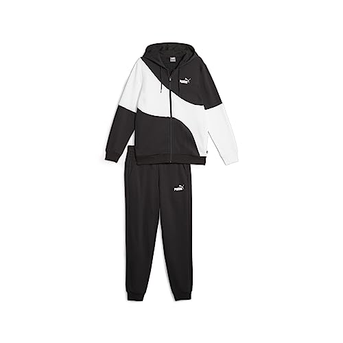 PUMA Herren Power Cat Sweat Suit Trainingsanzug, Schwarz, XL von PUMA